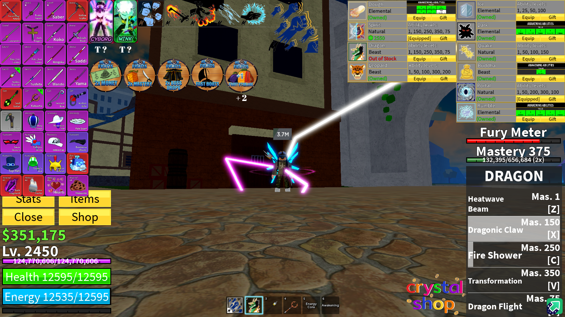 [Blox Fruits] Level 2450 | (มังกร1ร่างเลือกเอง)+เสือ+บิ๊กมัม+โมจิ+ประตู+อื่นๆ) | ไซบอค+มิ้ง V4 สุ่มT  | 4เกมพาส | หมัดGOD+โอเด้ง+กีต้า+โยจิ๋ว | ไอดีสะอาด